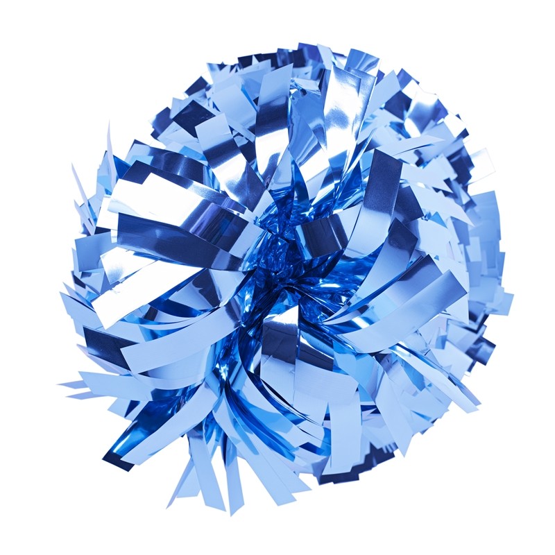 Pom pon 6" Metallique Bleu ciel